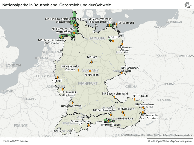 Nationalparke in Deutschland, Österreich und der Schweiz