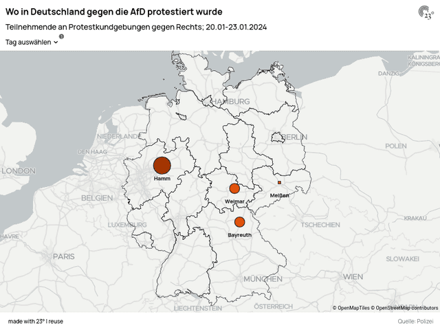 Proteste gegen Rechts in Deutschland