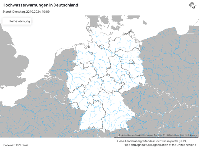 Hochwasserwarnungen in Deutschland