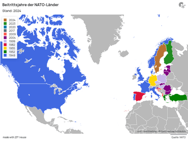 Beitrittsjahre der NATO-Länder